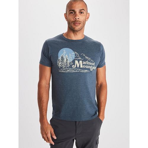 Marmot Clothes Navy NZ - Redpoint T-Shirts Mens NZ6128579